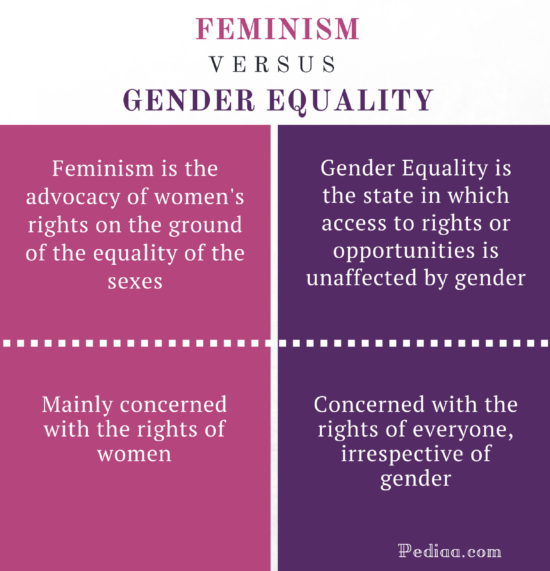 Difference Between Feminism and Gender Equality infographic