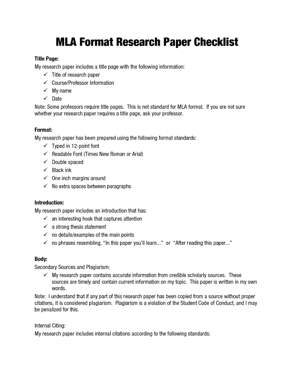 mla format for research paper outline