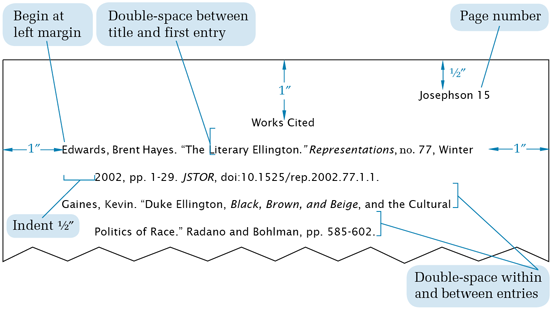 mla citation format research paper