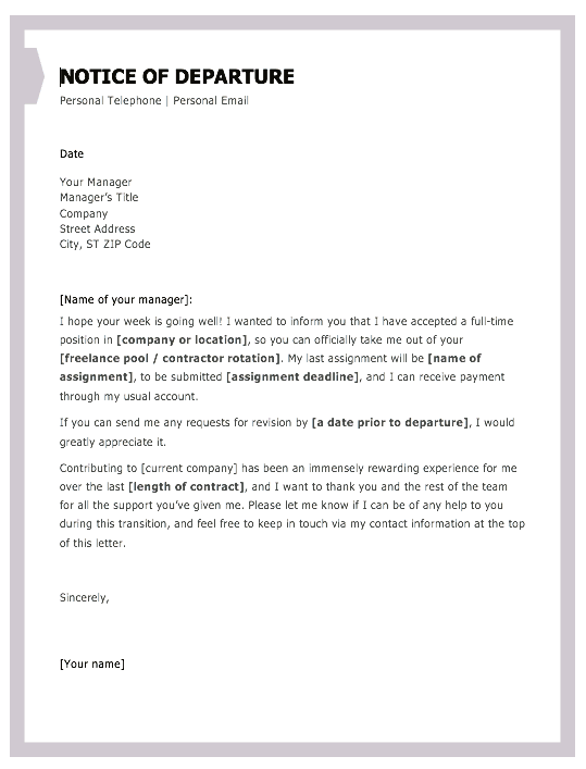 academic resignation letter