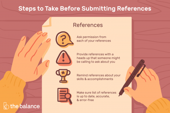 Steps to Take Before Submitting References