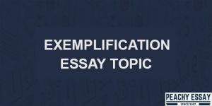 best exemplification essay topics