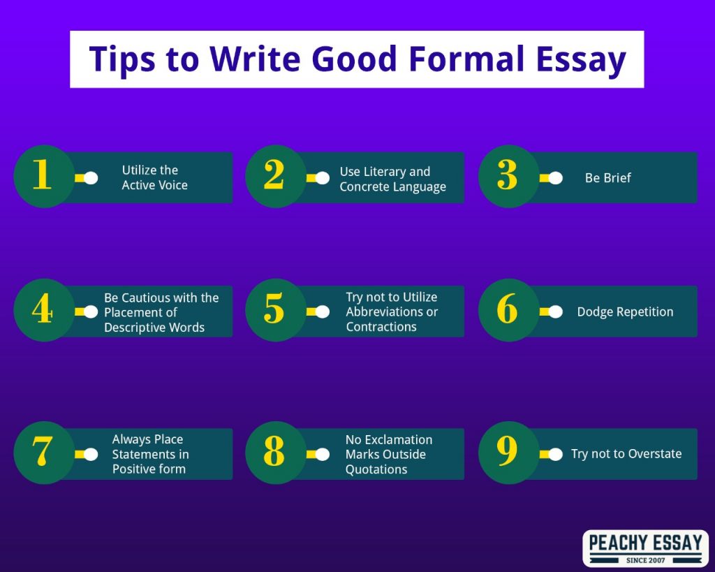 Tips to write good formal essay