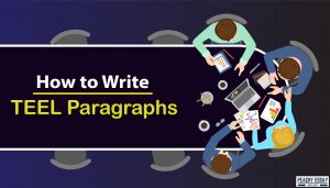 how to write Teel paragraph