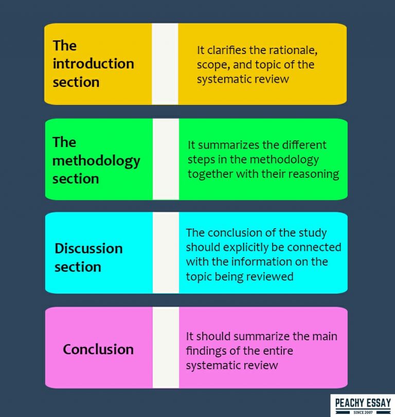 systematic literature review sections