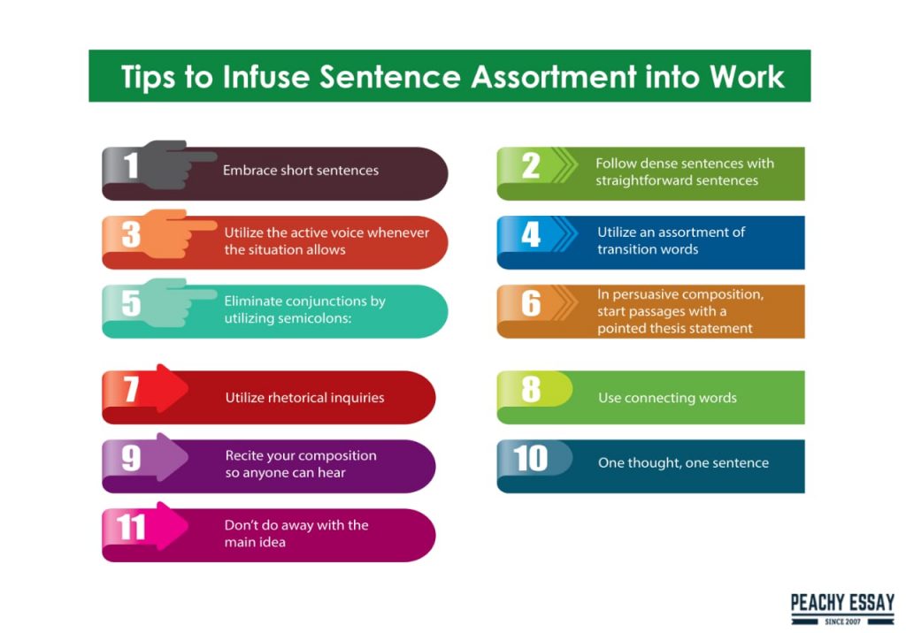 tips to infuse sentence assortment into your work