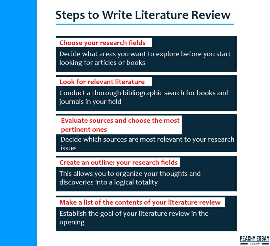 when writing a literature review