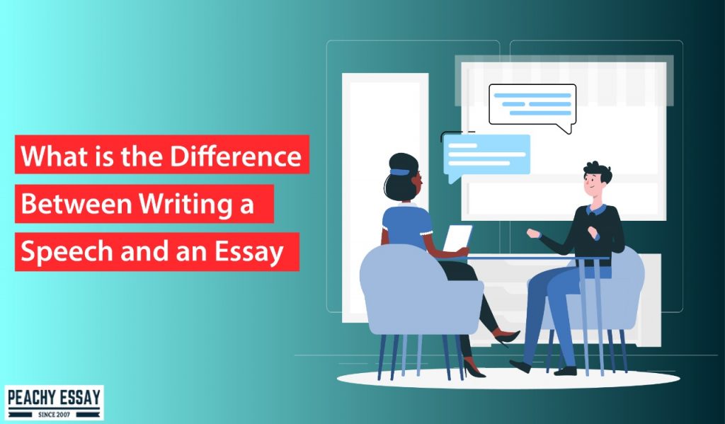 difference between research essay and speech