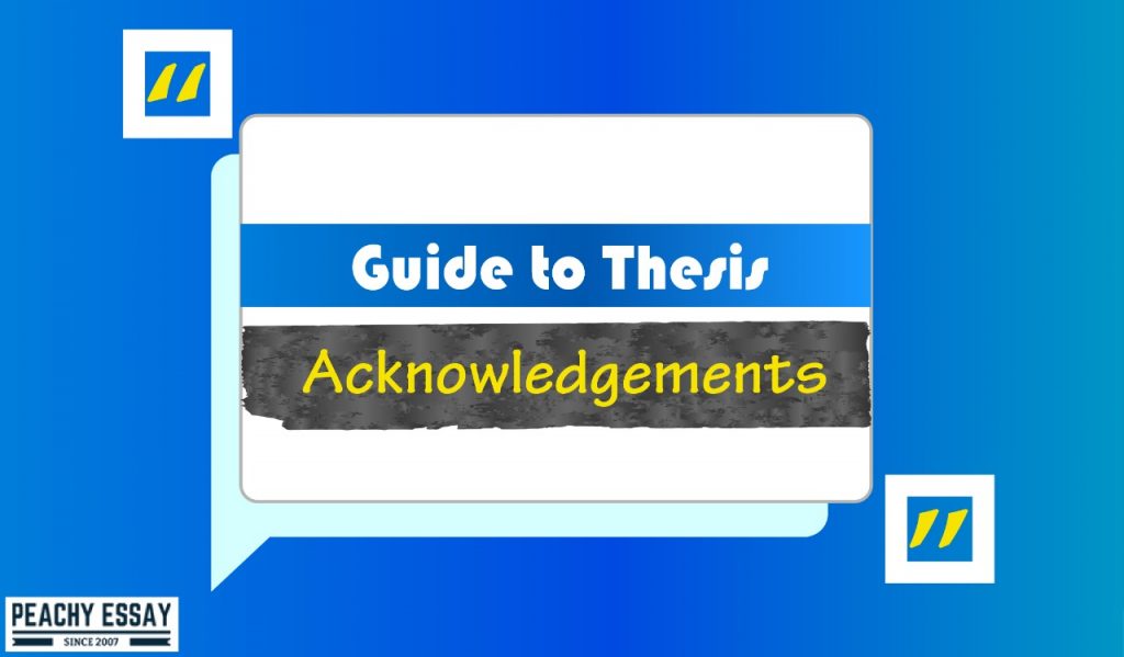 how to write acknowledgement for thesis