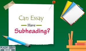Can an Essay have Subheading