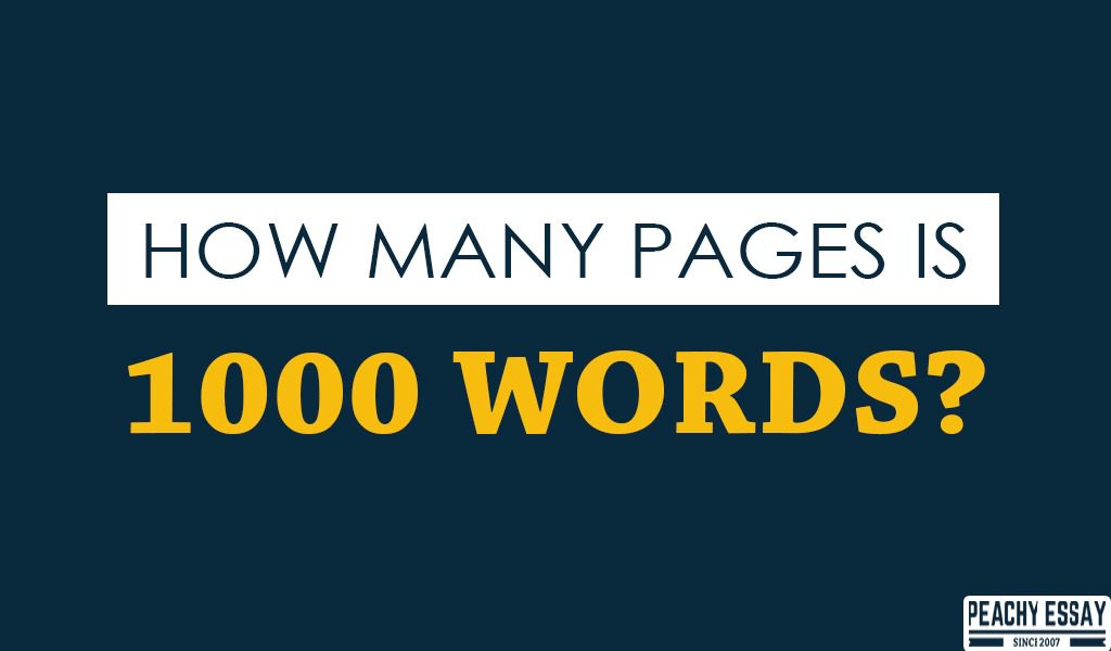 how much pages is 1000 words
