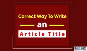 Write an Article Title on a Paper