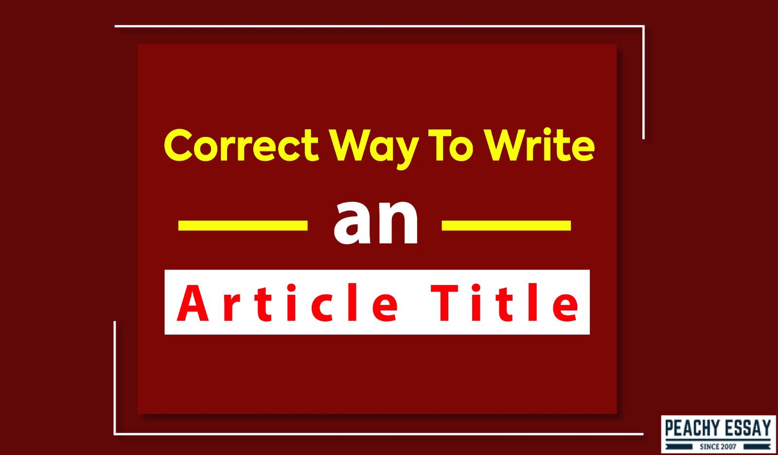 how to format article title in essay